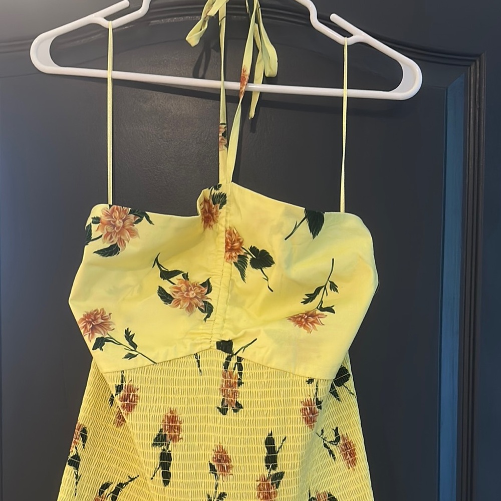 Floral Yellow Maxi Dress